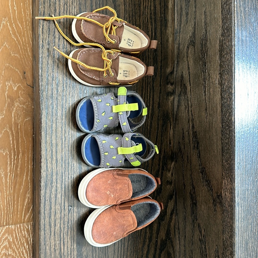 3 pairs boys size 5 toddler shoes